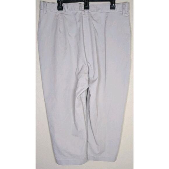RIDERS STRETCH- WOMEN'S KHAKI CROPPED FLAT FRONT PANTS - SIZE 20W - Picture 2 of 10
